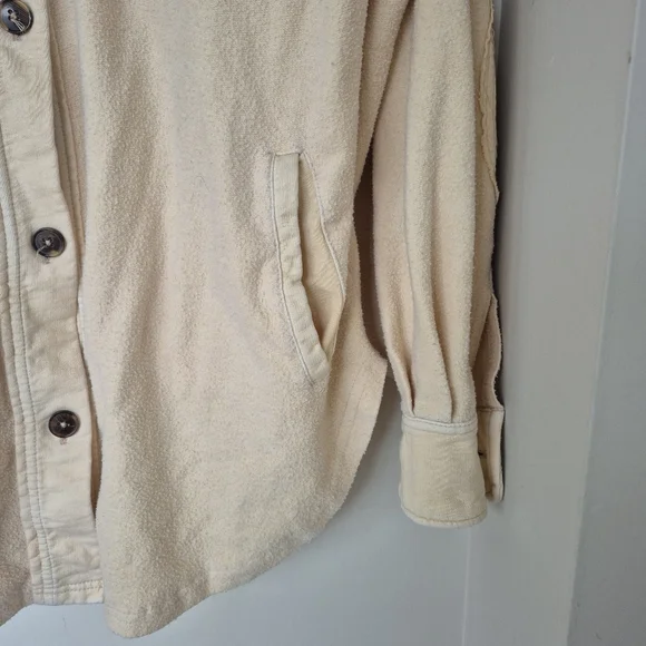 Free People Ruby Jacket Button-Up Jacket Shacket Cream Color - Picture 6 of 11